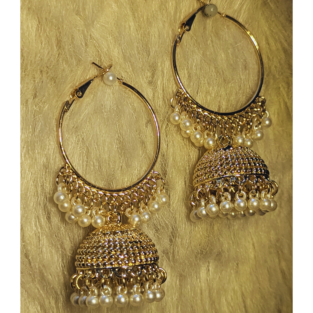 Golden Hoop Jhumkas