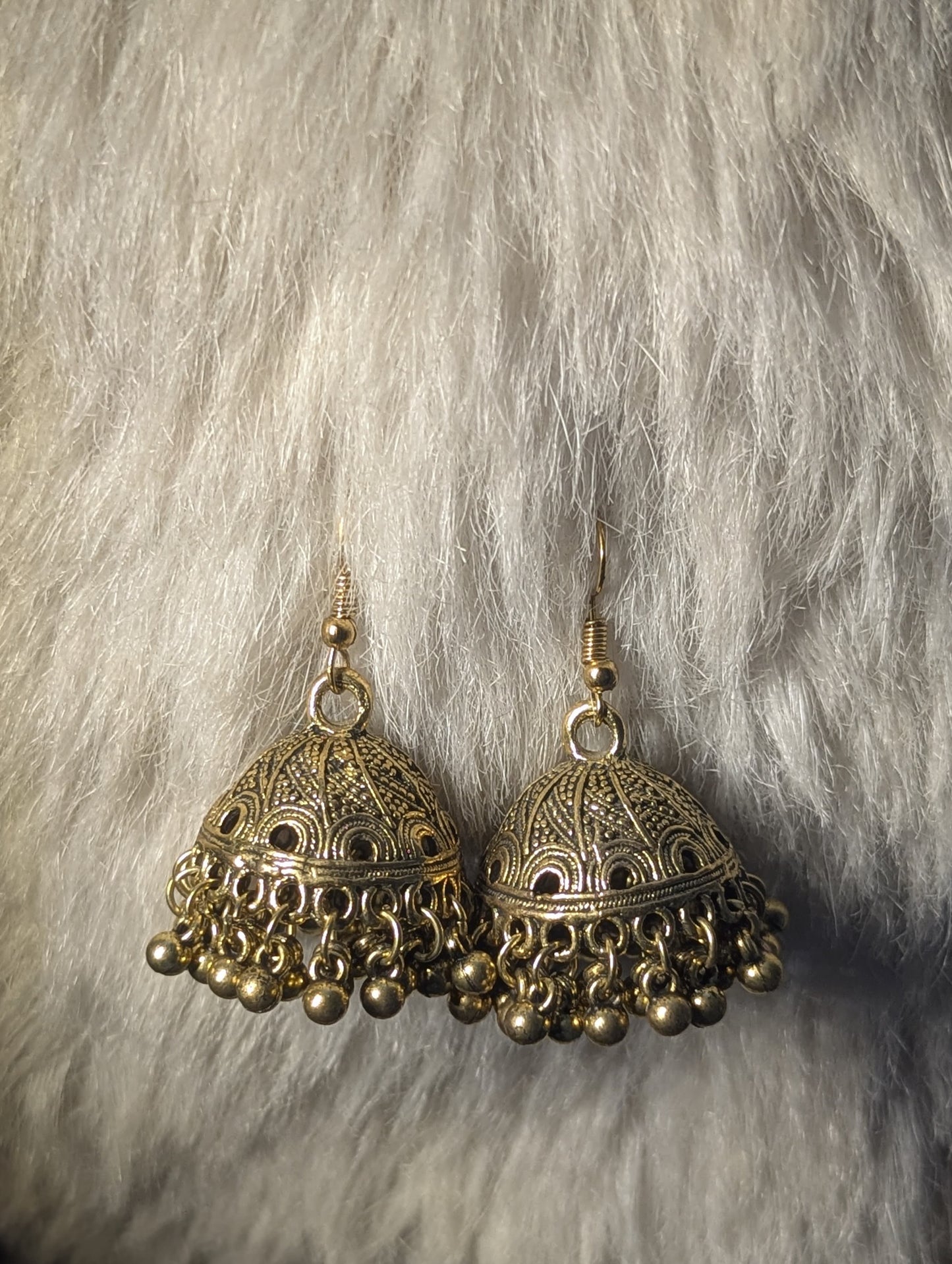 Golden Dome Jhumkas