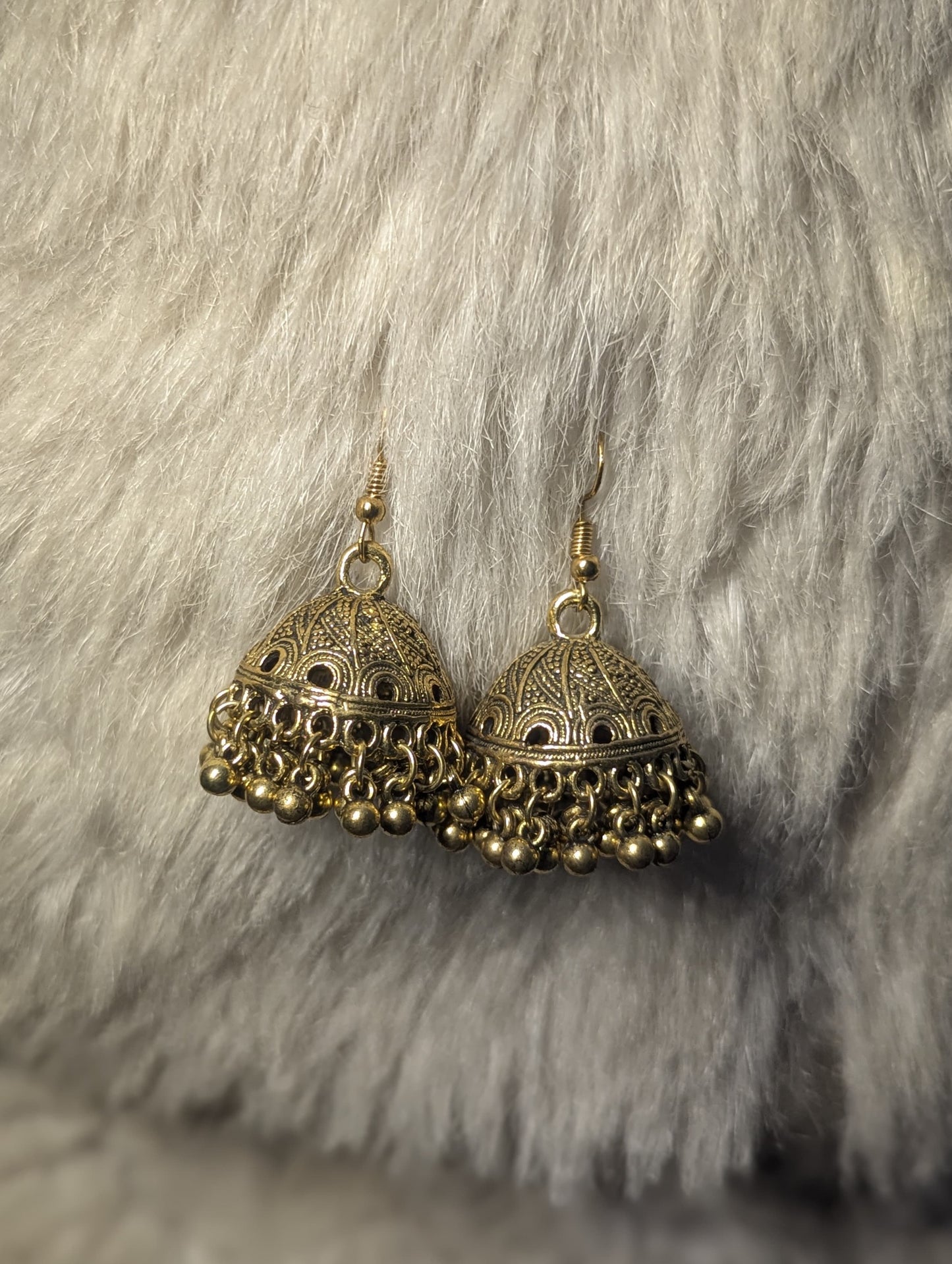 Golden Dome Jhumkas