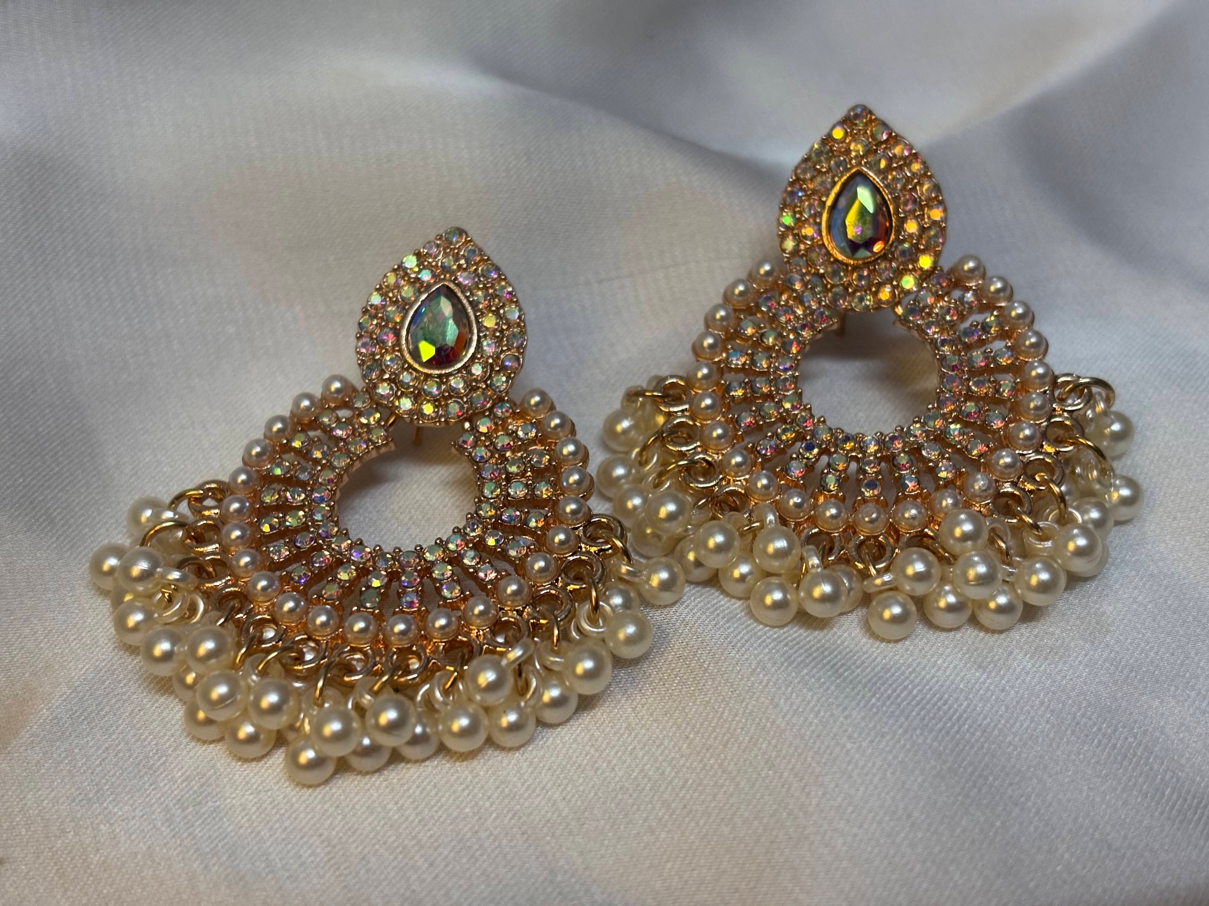 Multi-Glow Golden Chandbali