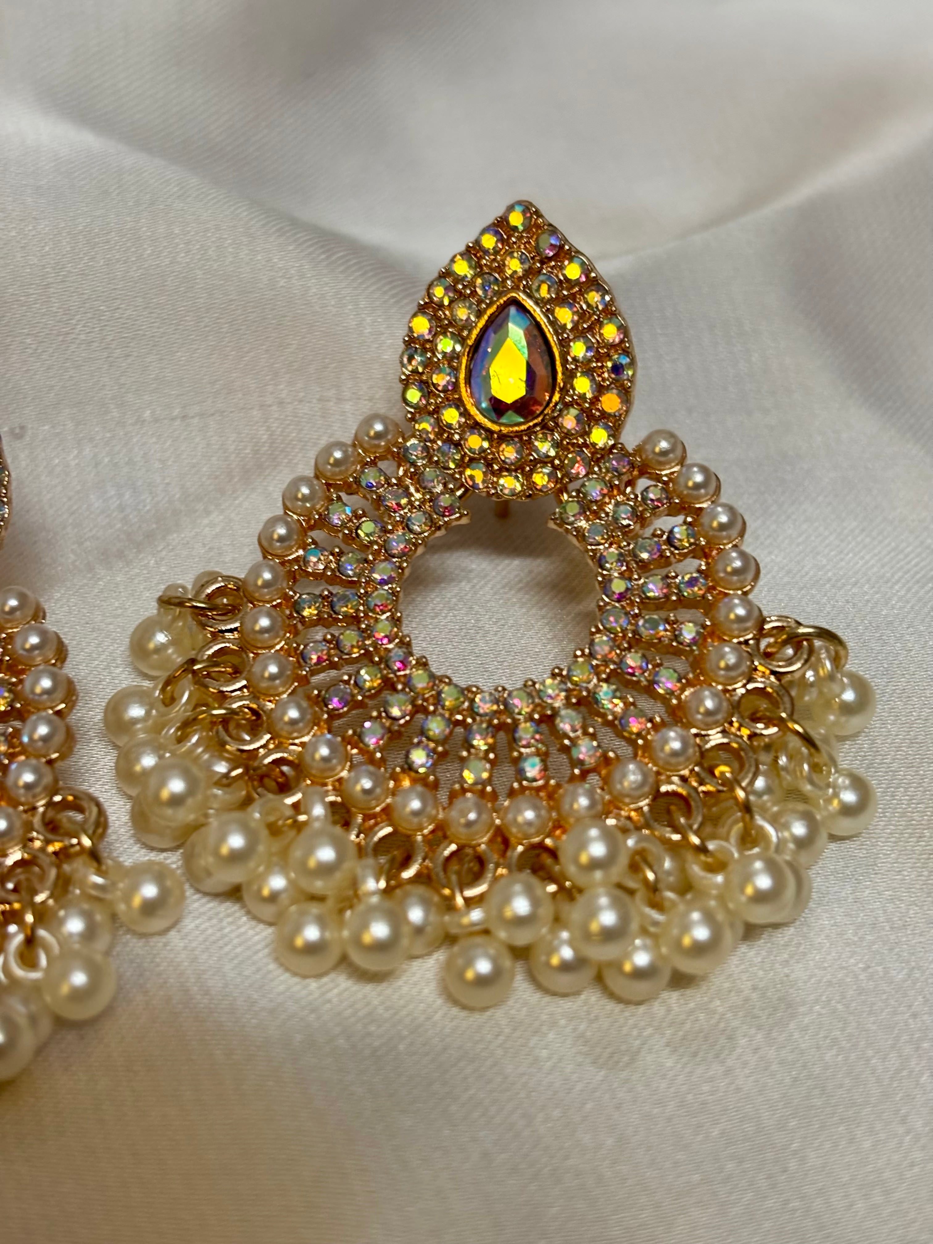 Multi-Glow Golden Chandbali